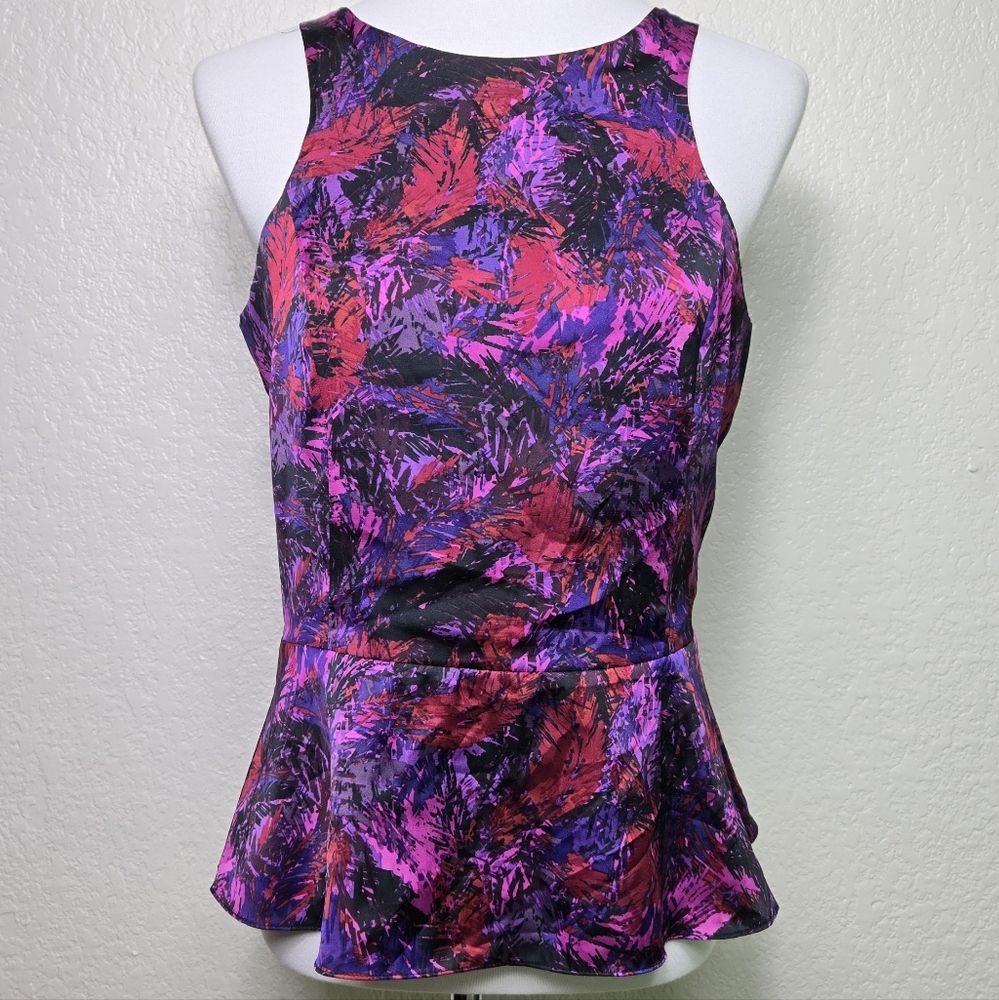 Express Women's Colorful Peplum Tank Top